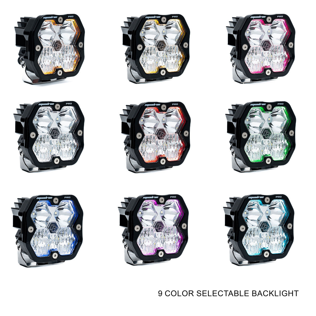 BAJA DESIGNS Squadron 2.0 Pro Black Led Auxiliary Light Pod Pair- Universal