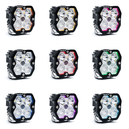 BAJA DESIGNS SQUADRON 2.0 Sport Black Led Auxiliary Light Pod Pair- Universal