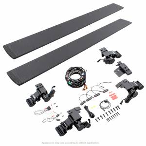 Go Rhino E1 Electric Running Board Kit - 2 Brackets/Side - 07-13 Chevy/GMC 1500 07-14 Chevy/GMC 2500/3500 Crew Cab - Powder Coat