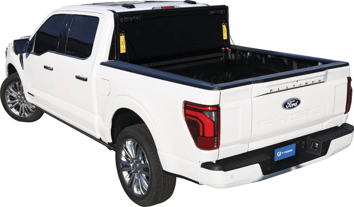 TYGER T9 HARD FOLDING TONNEAU COVER - 14-18 CHEV/GMC 1500 15-19 25000/3500  6'6" BED