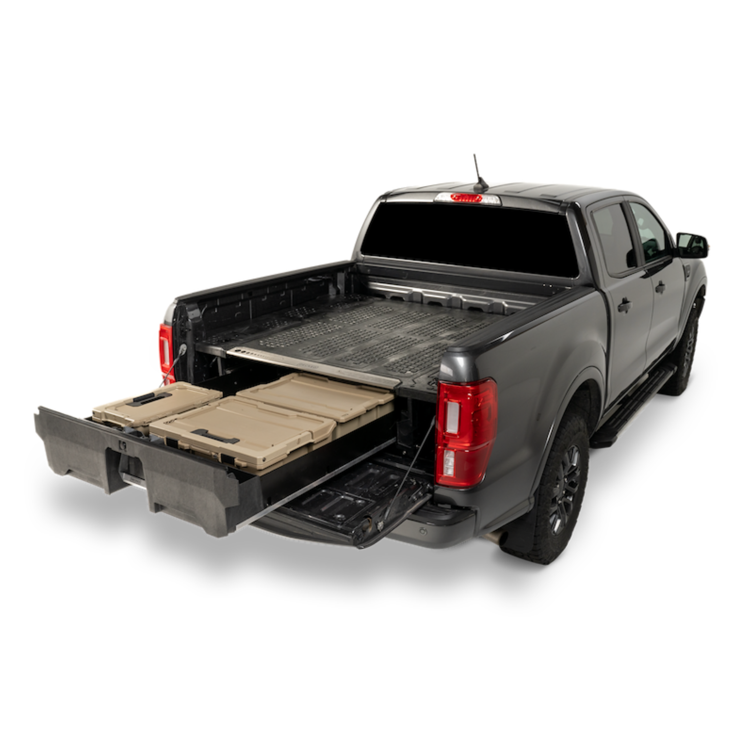 DECKED TRUCK BED STORAGE SYSTEM + ACCESSORY PACK - 2024+ TACOMA 5' BED WITH POWER ACCESSORY BED