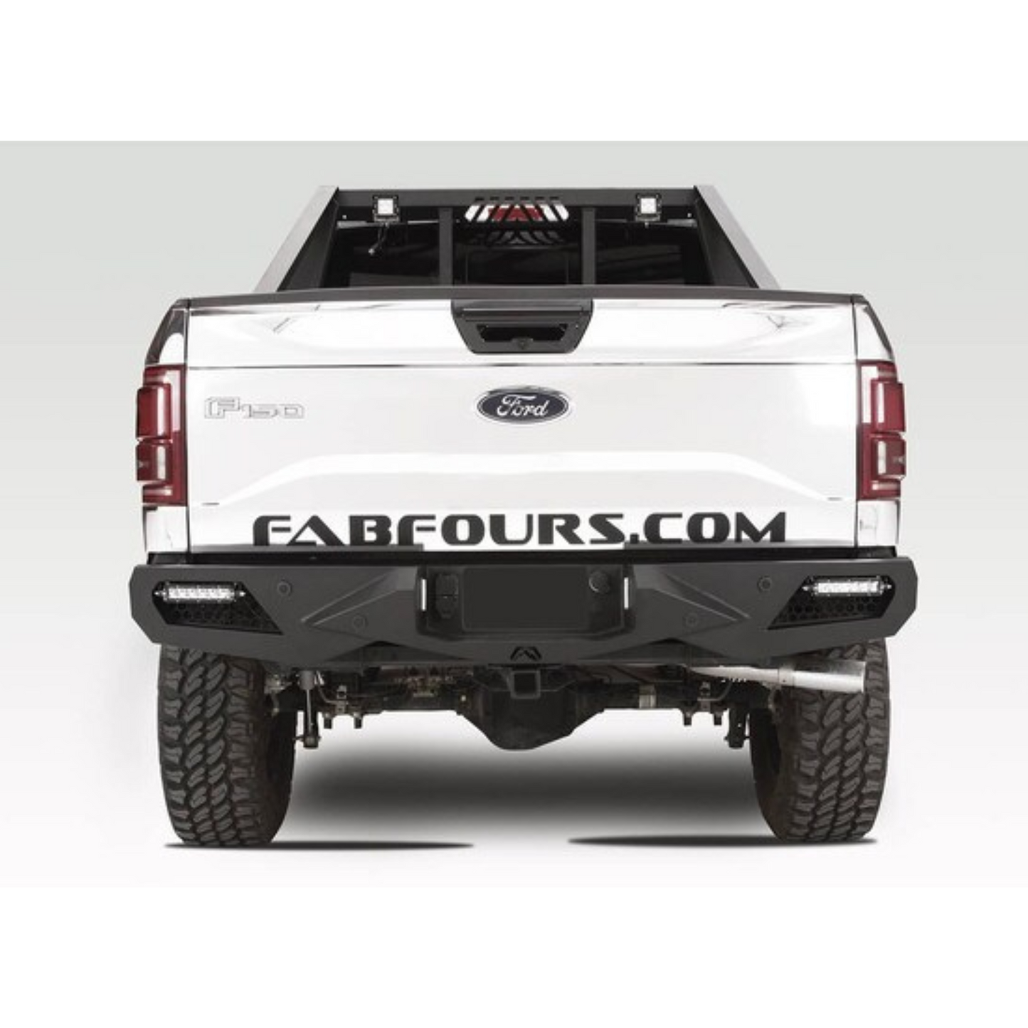 FabFours Vengeance Series Rear Bumper 15-20 Ford F-150 w/ Sensors