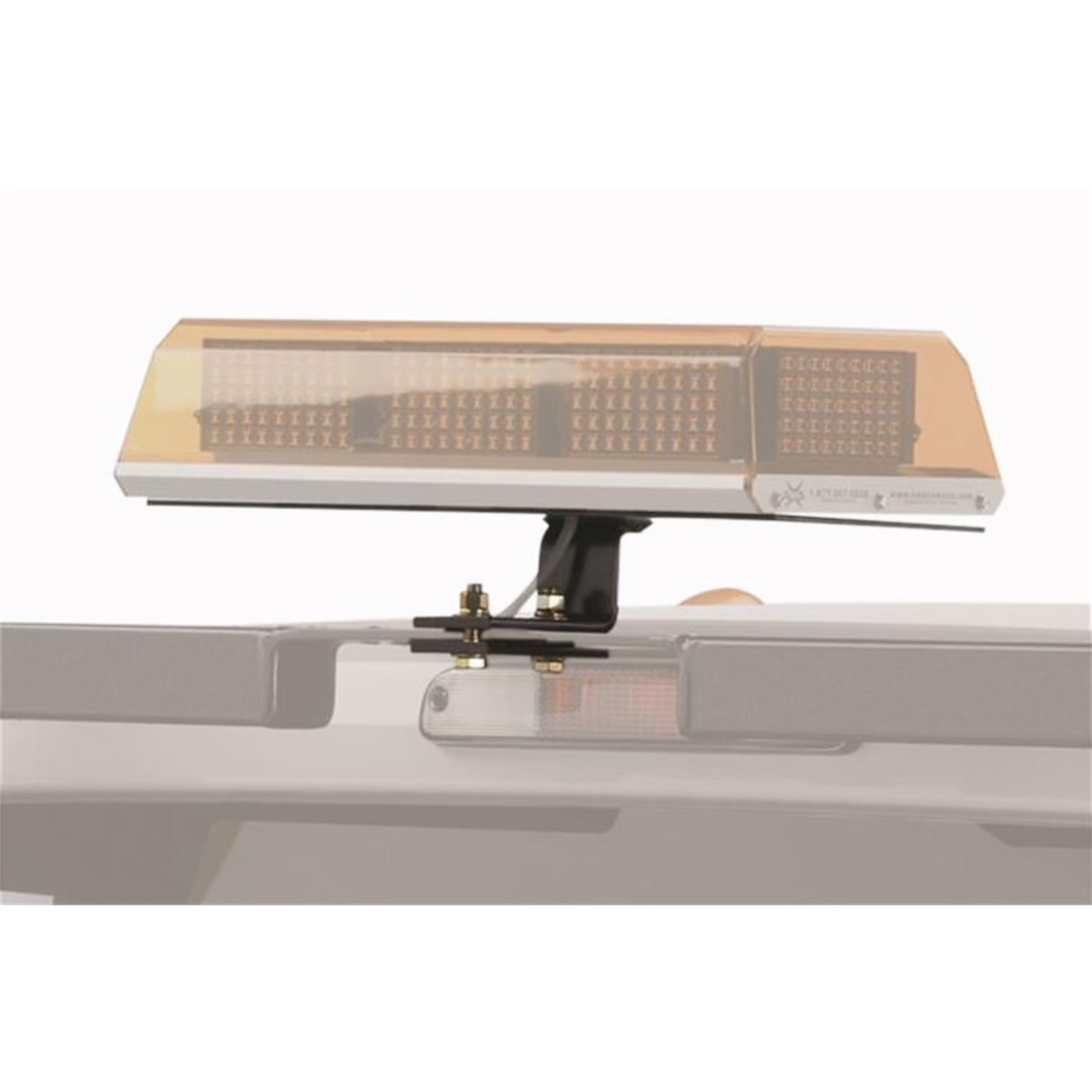 BACKRACK BLACK STEEL CENTER MOUNT UTILITY LIGHT BRACKET WITH 16"X7" BASE