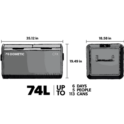 CFX3 75DZ PORTABLE REFRIGERATOR & FREEZER, POWERED BY AC/DC or SOLAR