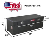 RDS 72743PC Fuel Tank Toolbox Combo - Black - 60 Gallon