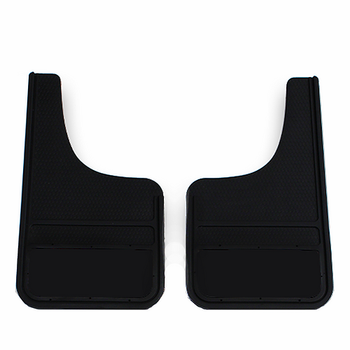 12" x 22" ALL BLACK RUBBER MUD FLAPS - PAIR - FRONT