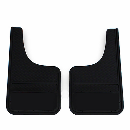12" x 22" ALL BLACK RUBBER MUD FLAPS - PAIR - FRONT