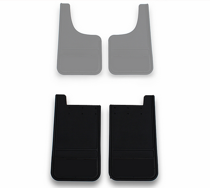 12" x 22" ALL BLACK RUBBER MUD FLAPS - PAIR - REAR