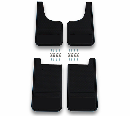 12" x 22" ALL BLACK RUBBER MUD FLAPS - PAIR - FRONT