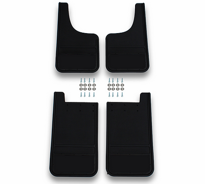12" x 22" ALL BLACK RUBBER MUD FLAPS - PAIR - FRONT