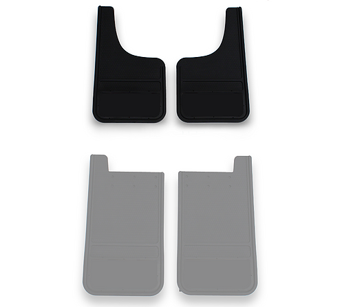 12" x 22" ALL BLACK RUBBER MUD FLAPS - PAIR - FRONT