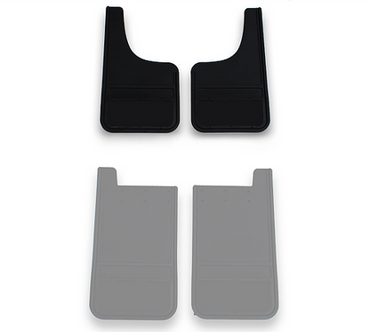 12" x 22" ALL BLACK RUBBER MUD FLAPS - PAIR - FRONT