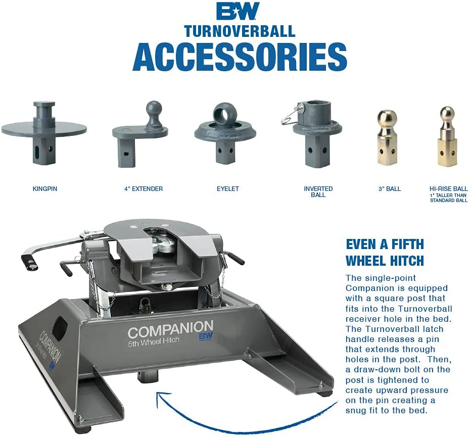 B&W #GNRK1313 30K TURNOVERBALL GOOSENECK HITCH - 03-09  DODGE/RAM 2500/3500, 10-12 2500/3500 DIESEL & 2013 2500 DIESEL