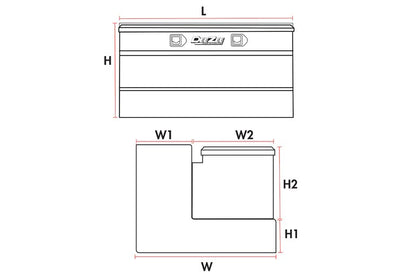DEEZEE #DZ92656 111 GAL. TRANSFER TANK/TOOLBOX COMBO - ALUMINUM