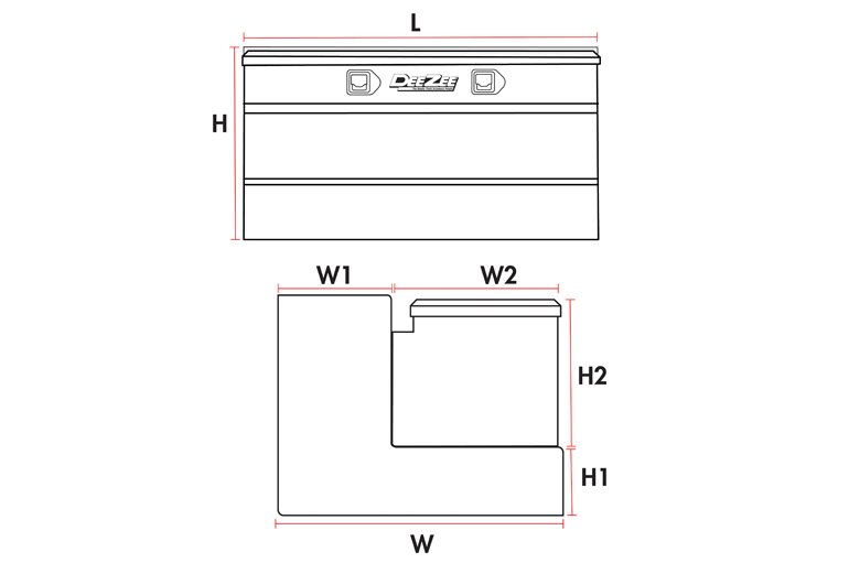 DEEZEE #DZ92656SB 111 GAL. TRANSFER TANK/TOOLBOX COMBO - STEEL