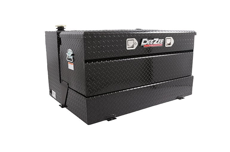 DEEZEE #DZ92656B 111 GAL. TRANSFER TANK/TOOLBOX COMBO - ALUMINUM - BLACK