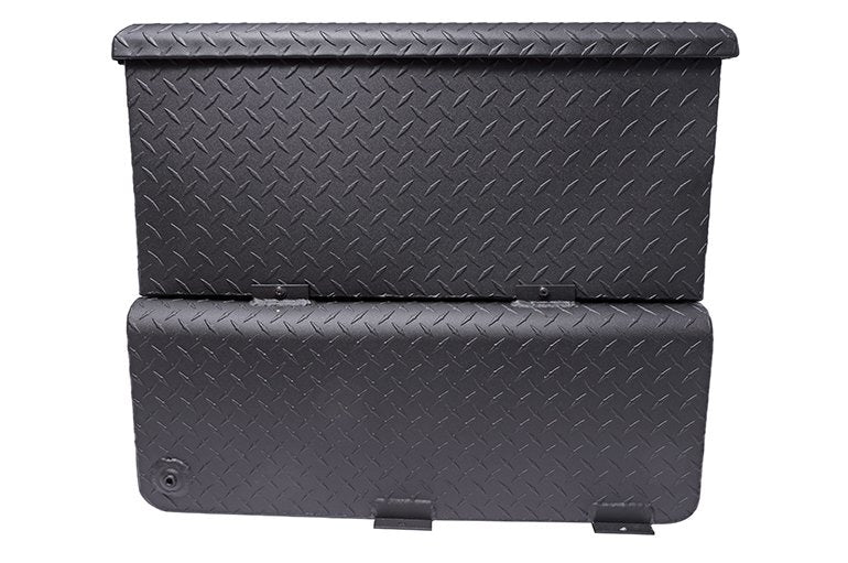 DEEZEE #DZ92847TB  - 62 GAL TRANSFER TANK/TOOLBOX COMBO W/ BUILT IN 15GPM GPI PUMP - ALUMINUM - BLACK POWDER COAT